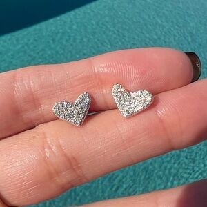 Kendra Scott Large Heart 14k Yellow Gold & Diamond Heart Earrings